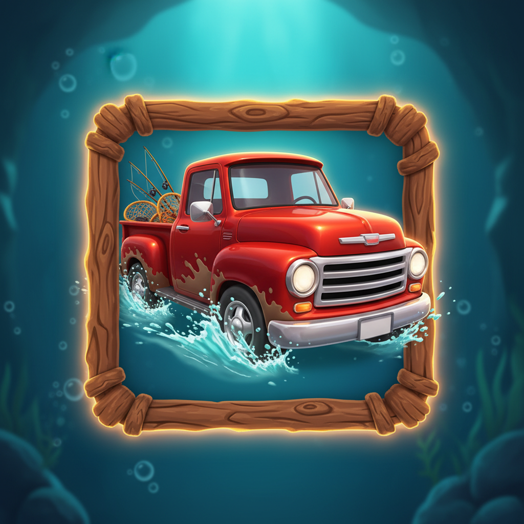 Roter Pickup-Truck Symbol